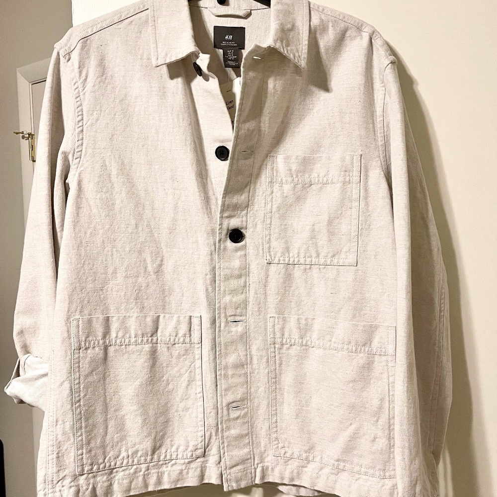 NWT H&M Linen Work Shirt